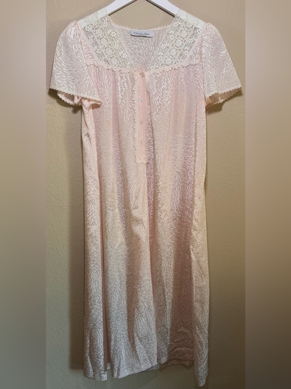 Vintage silk and lace Christian Dior nightgown